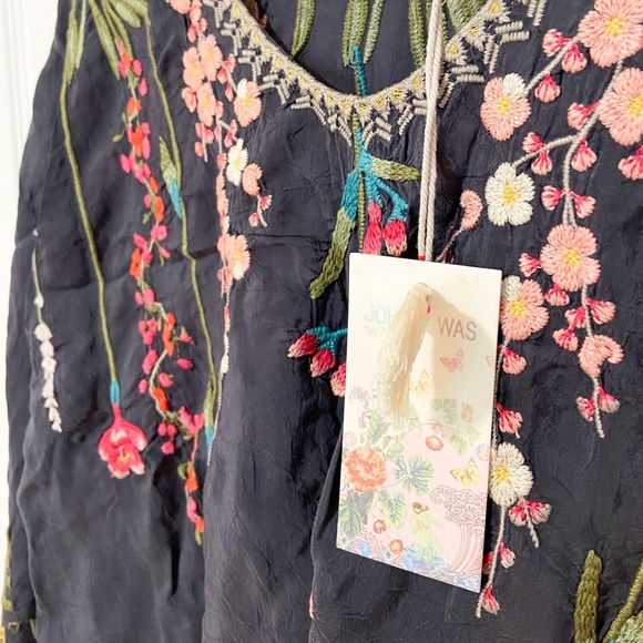 NWT Johnny Was Gia Blouse Top Grey Extra Small XS - Picture 7 of 11